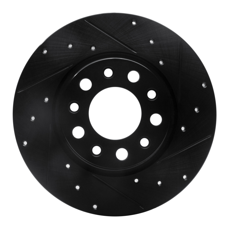 Chrysler 200 Brake Rotor (1) - Rear Right - R1 Concepts - Drilled & Slotted - Black - `14-`22 Chrysler 200 Brake Rotor (1) - Rear Right - R1 Concepts - Drilled & Slotted - Black - `14-`22